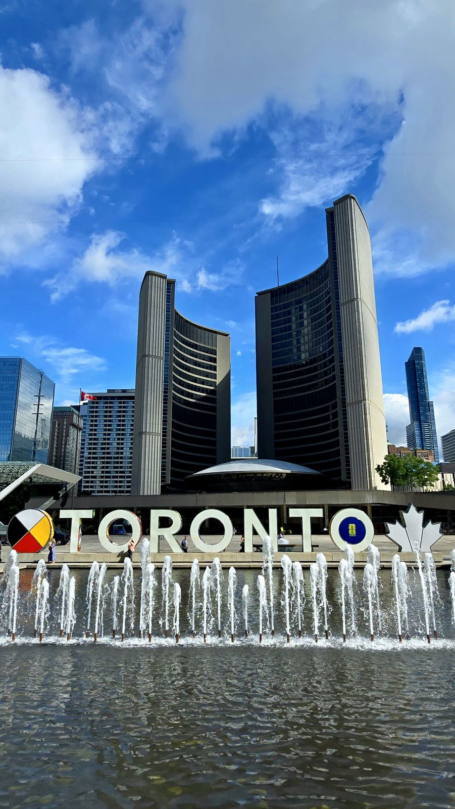Toronto City Hall and the Toronto sign