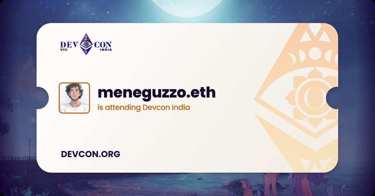 Devcon 8 India ticket for meneguzzo.eth